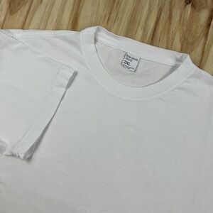Everybody.World Men's Heavyweight T Shirt White 2XL Short Sleeve Solid Cotton Ca